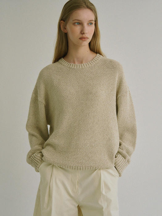 Faye Knit Sweater (Beige)