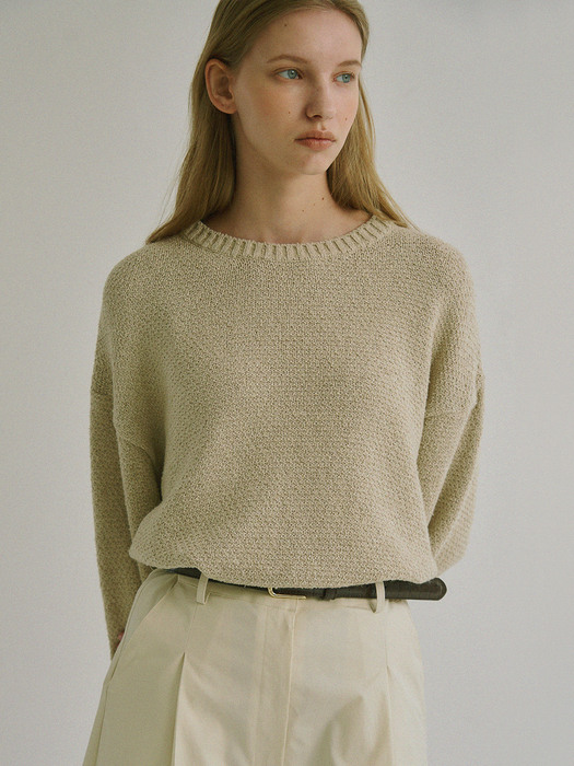Faye Knit Sweater (Beige)