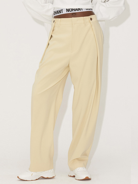 BALLOON WOOL PANTS CREAM