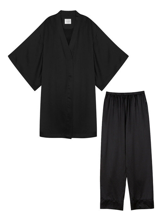 gorgeous2 robe & pants - black