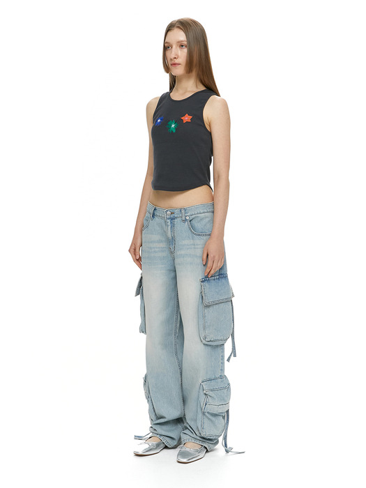 CARGO DENIM PANTS