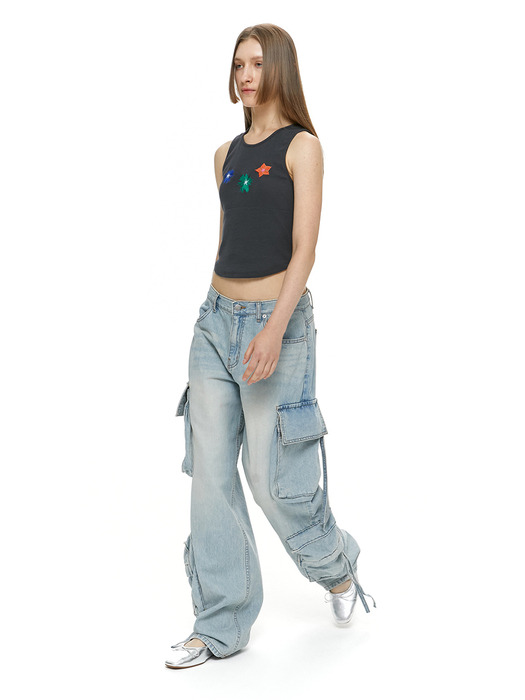 CARGO DENIM PANTS