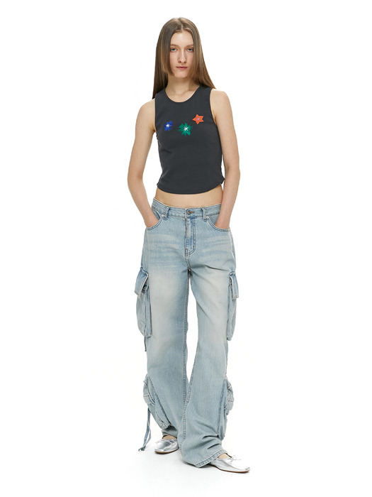 CARGO DENIM PANTS