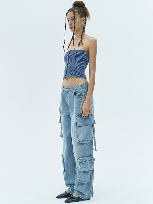 CARGO DENIM PANTS