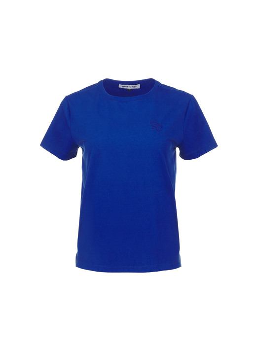 WOMAN GNRL 실켓 반팔 티셔츠 [BLUE] / WBC2L01516