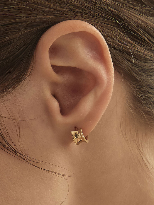 플로우 원터치 귀걸이 (14k / 18k gold)