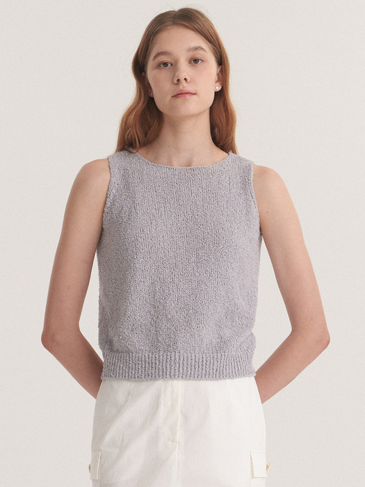 Round Sleeveless Knit_2color