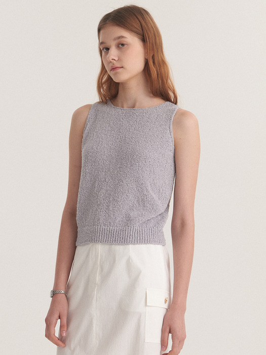 Round Sleeveless Knit_2color