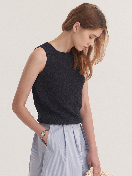 Round Sleeveless Knit_2color