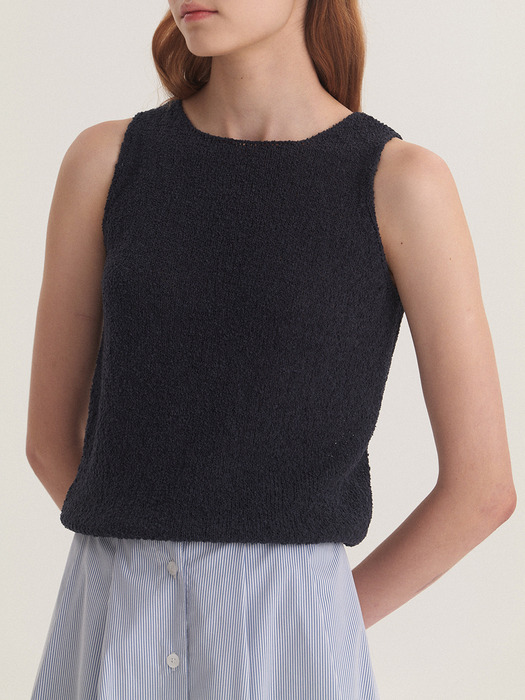 Round Sleeveless Knit_2color
