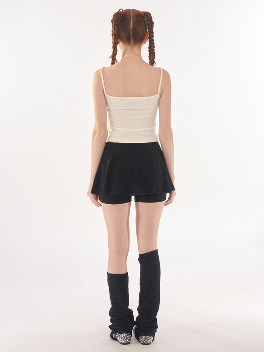 [ODD ONE OUT오드원아웃]Flare skirt pants SET_BLACK [W CONCEPT]