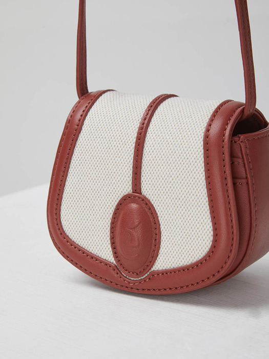 Oval wallet bag(Red clay)