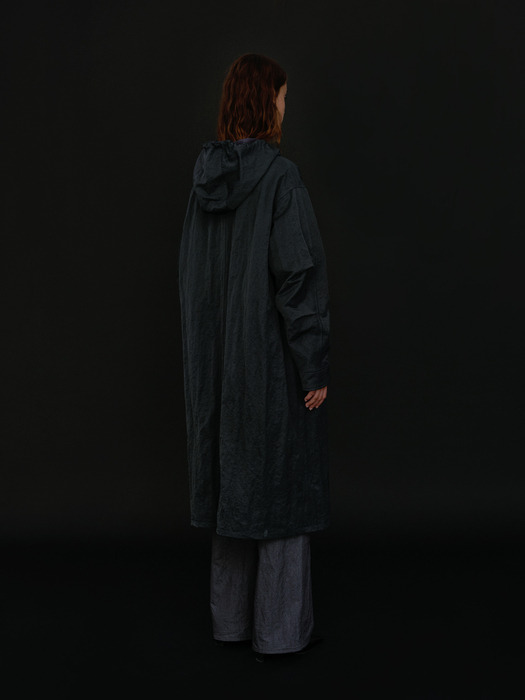 reversible hooded coat (stormy blue)