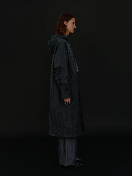 reversible hooded coat (stormy blue)