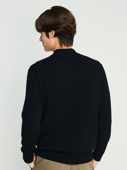 100% 캐시미어  Mock neck Pullover_Black(BK)