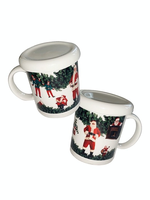 Santa tree mug