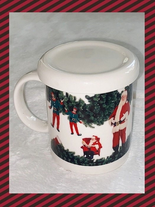 Santa tree mug