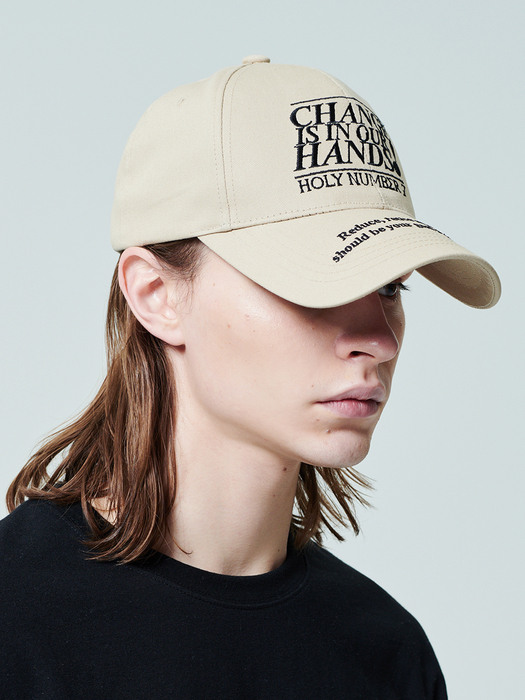 CHANGE IS IN OUR HANDS” CAMPAIGN CAP_Beige