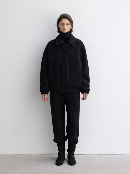 alpaca coat (black)