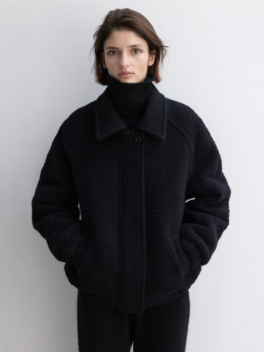 alpaca coat (black)