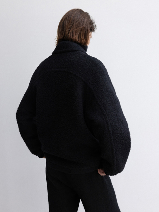 alpaca coat (black)