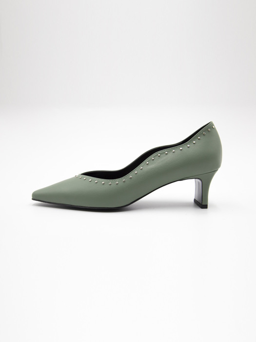 Wave Pointed Stud Pumps_CCPM56_KHAKI