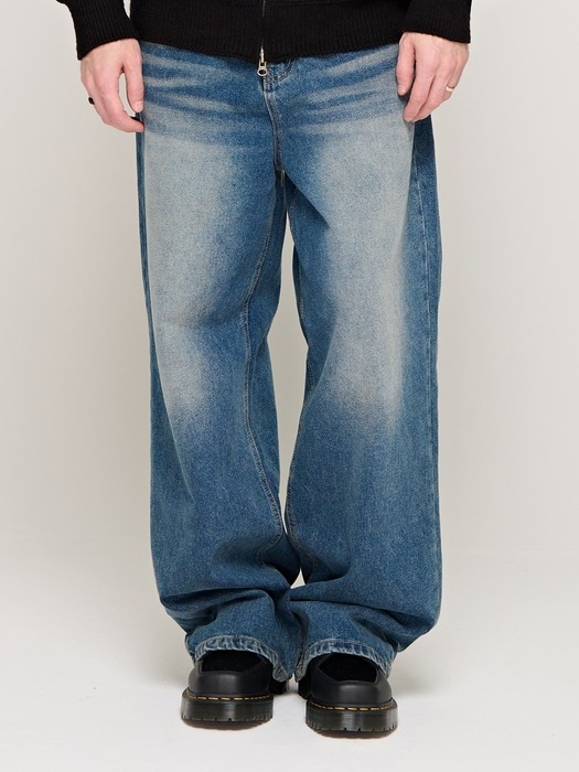 CB WASHING BRUSH DENIM PANTS (BLUE)