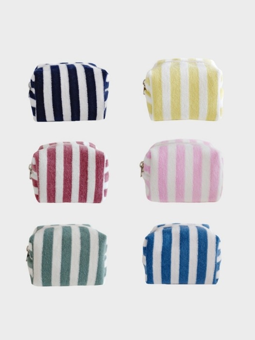 Stripe terry pouch (6colors)