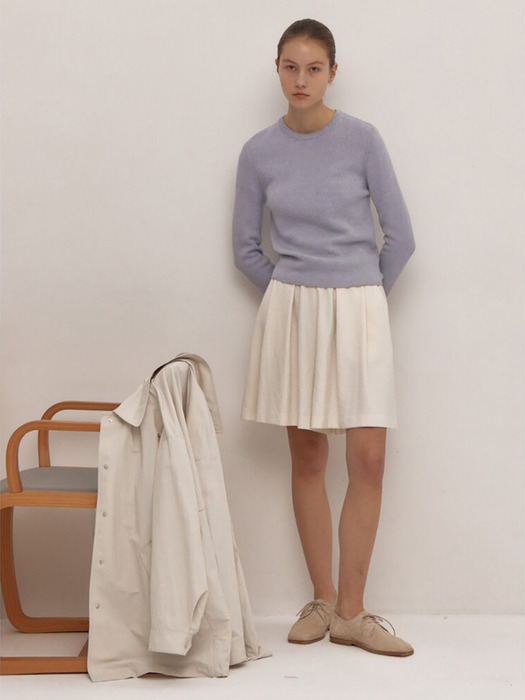 Wool Basic Uneck Pullover  Lavender (WE4251C01T)