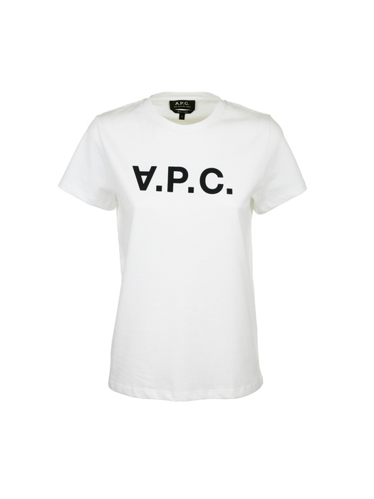 24SS VPC 벨벳 로고 티셔츠 화이트 COBQX F26588 IAK