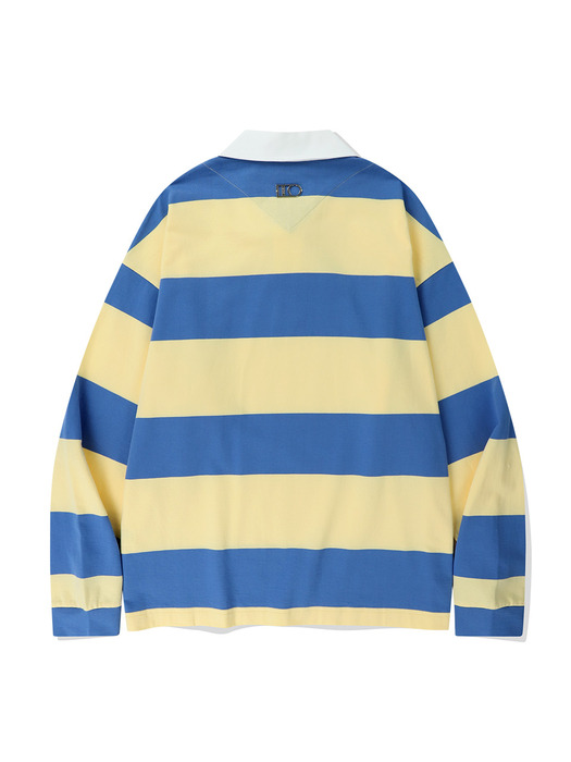 League Stripe Rugby Polo (YELLOW)