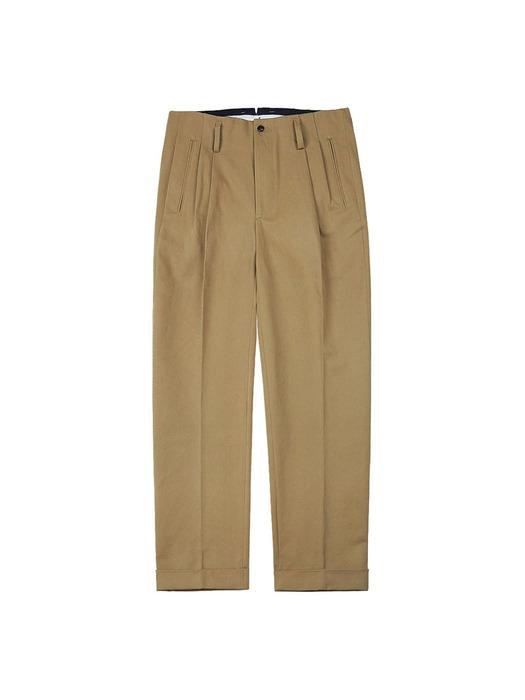 Cotton Hollywood Trousers (Beige)