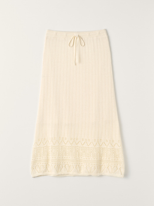 Jemma Knit Skirt (Ivory)