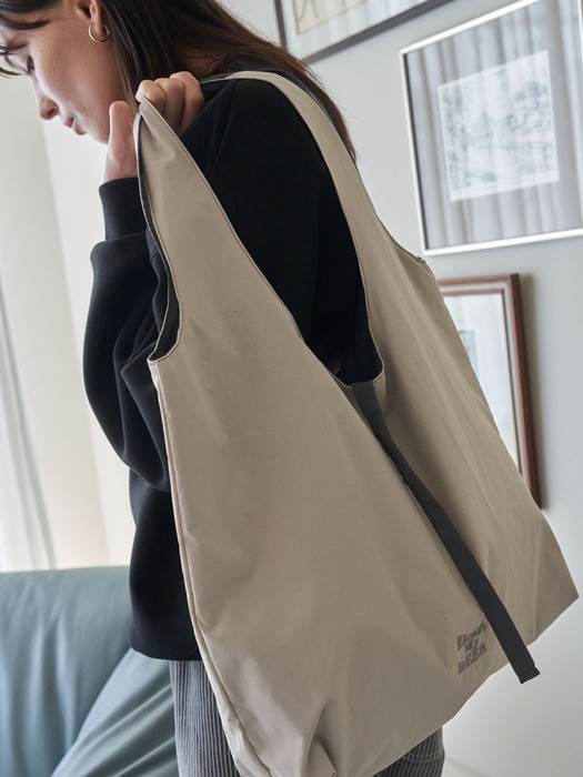 방수) Reversible shoulder bag_ Light grey+grey