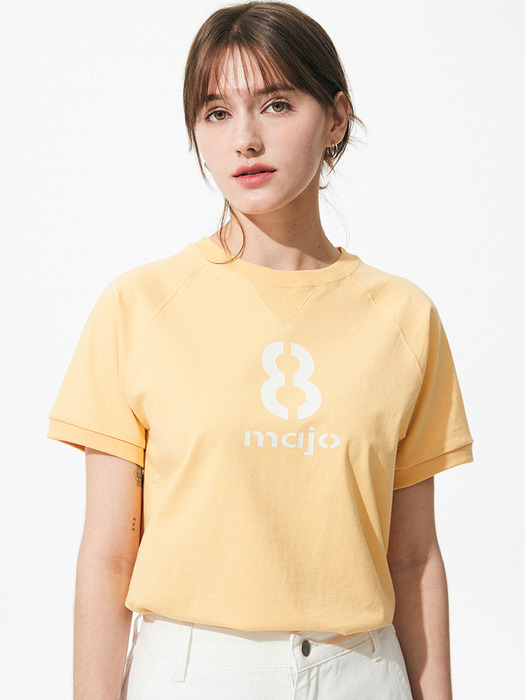 Eight Stencil Logo T-shirt [Yellow]