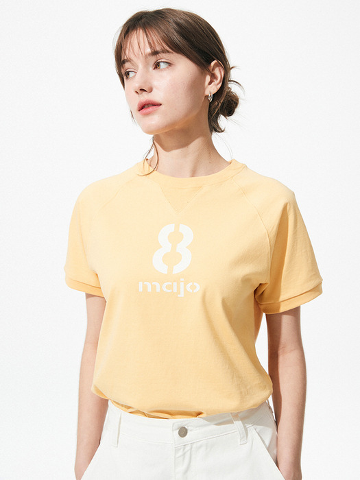 Eight Stencil Logo T-shirt [Yellow]