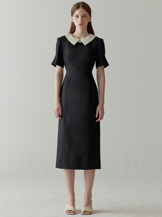 Silk Collar Dress(2color)