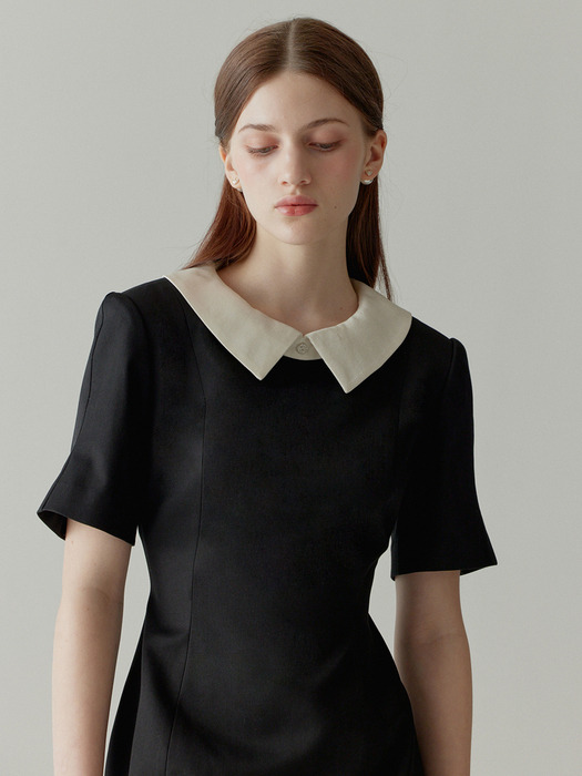 Silk Collar Dress(2color)