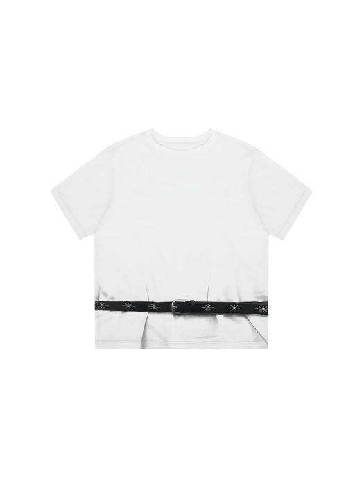 WESTERN STITCH BELT PRINTING TOP [WHITE]