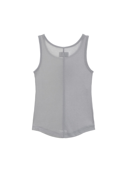 TEXTURE POINT SLEEVELESS TOP IN GREY