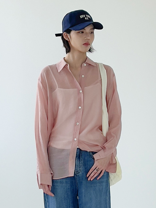 [재입고완료] loose fit see-through shirt (14colors)