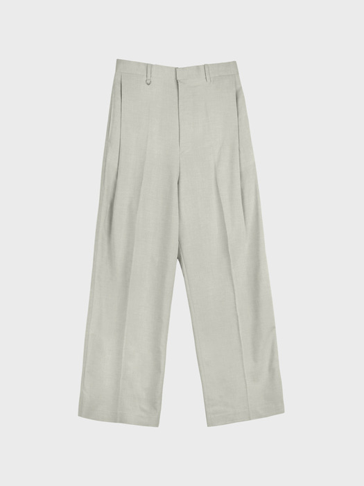 PLEATED LINEN BLEND SLACKS_IVORY