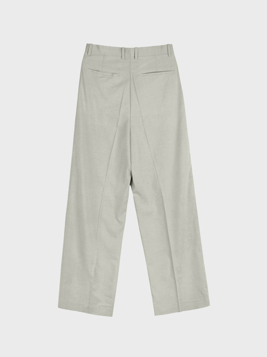 PLEATED LINEN BLEND SLACKS_IVORY