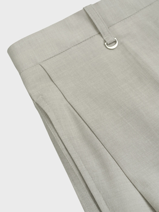 PLEATED LINEN BLEND SLACKS_IVORY