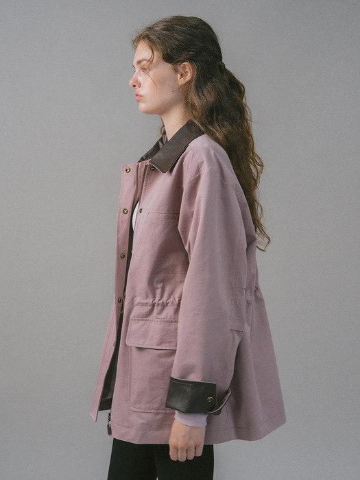 U Elodie Hunting Jacket_Ash Rose