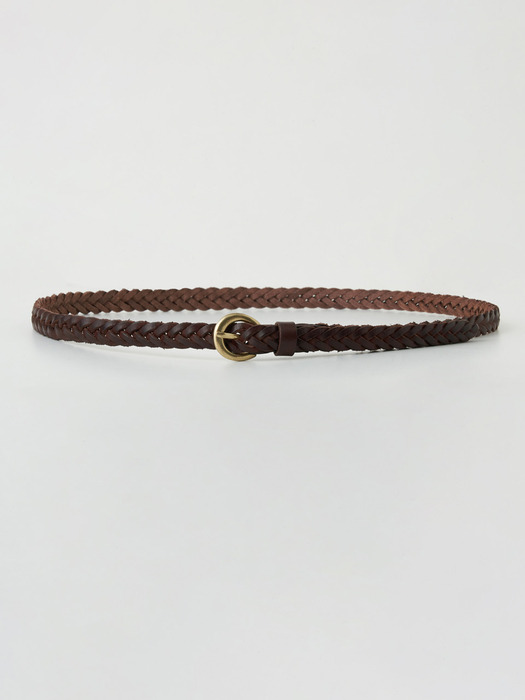 Round Reather Belt Brown