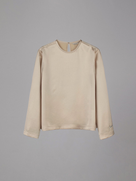 BASIC SATIN BLOUSE_CREAM