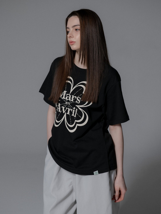 CLOVER TSHIRT_BLACK CREAM