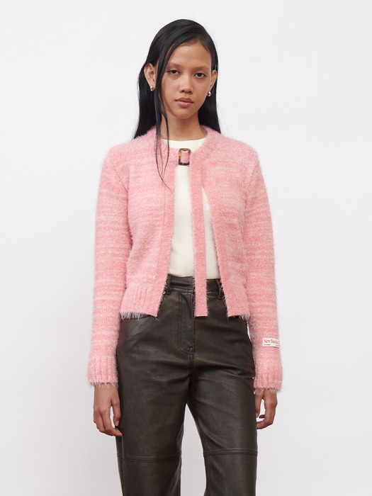 Belted Cardigan Pink