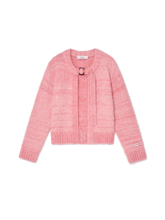 Belted Cardigan Pink